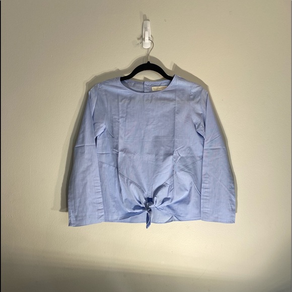 Zara Other - ZARA blue blouse with knot in the front